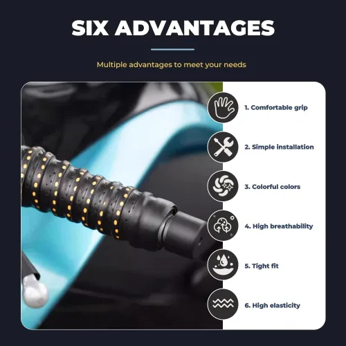 Miniatura 6 de Motorcycle Handlebar Tape for Honda Africa Twin 750 XRV RD07 Africa Twin 750 - Pack of 2 Breathable PU Handlebar Tape, Non-Slip & Waterproof