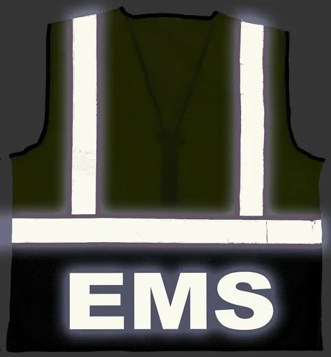 Miniatura 4 de Chaleco de seguridad EMS Survivor, Tipo R Clase 2, logotipos reflectantes con bolsillo trasero gigante.