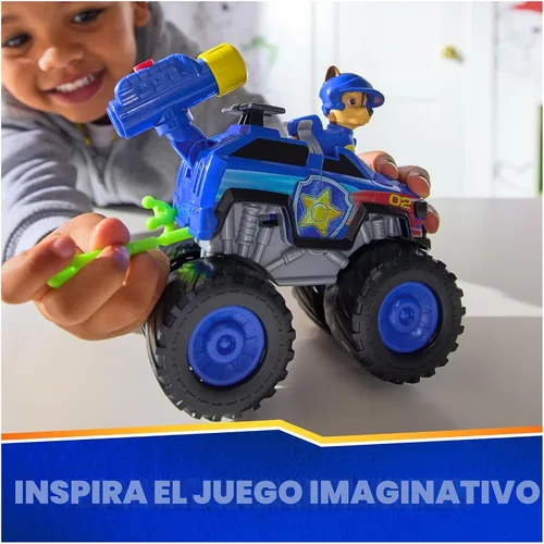 Miniatura 8 de Paw Patrol: Rescue Wheels Chase's Cruiser, camión de juguete con lanzador de proyectiles y figura de acción coleccionable, juguetes para niños