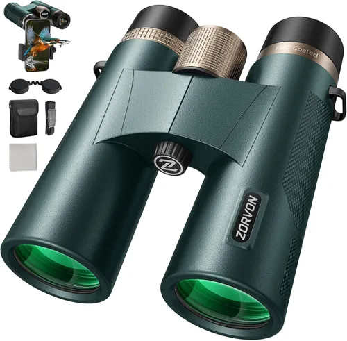 Miniatura 10 de Prismáticos HD de 10 x 42 para adultos, prismáticos de alta potencia con prisma BAK4, visión de poca luz, fácil enfoque, binoculares impermeables
