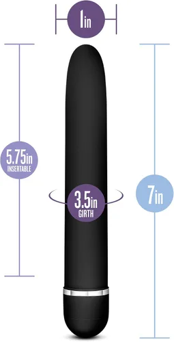 Miniatura 3 de Blush Rosé Luxuriate Vibrador de 7 pulgadas para mujeres, hombres y parejas, varita lisa de satén de múltiples velocidades, potente estimulador