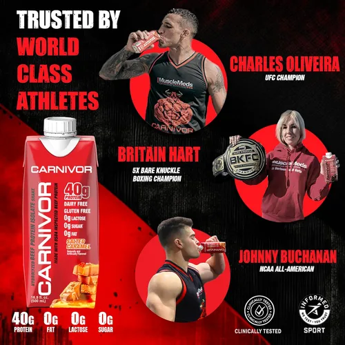 Miniatura 5 de MuscleMeds Carnivor RTD Sampler Pack de proteínas listas para beber, sin lactosa, sin azúcar, proteína aislada de res, construcción muscular