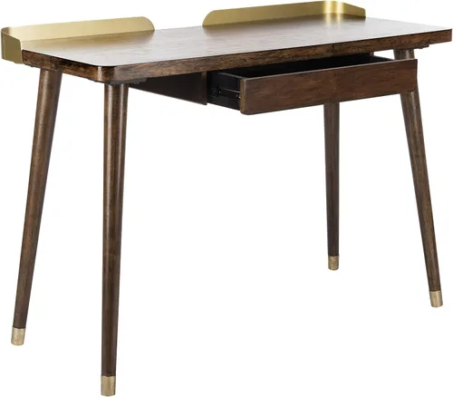 Miniatura 13 de Safavieh Escritorio moderno de 1 cajón blanco lavado y dorado Blanco lavado / dorado