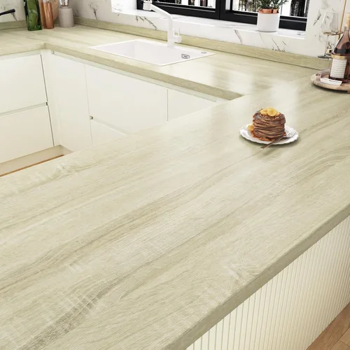 WESTICK Papel de contacto de grano de madera de roble claro, papel de contacto para encimera de cocina, papel de contacto neutro de madera
