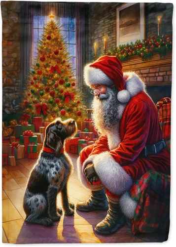 Miniatura 54 de Caroline's Treasures DAC4159CHF - Bandera de casa de Husky siberiano y Papá Noel para porche, grande, para colgar en la pared, poliéster
