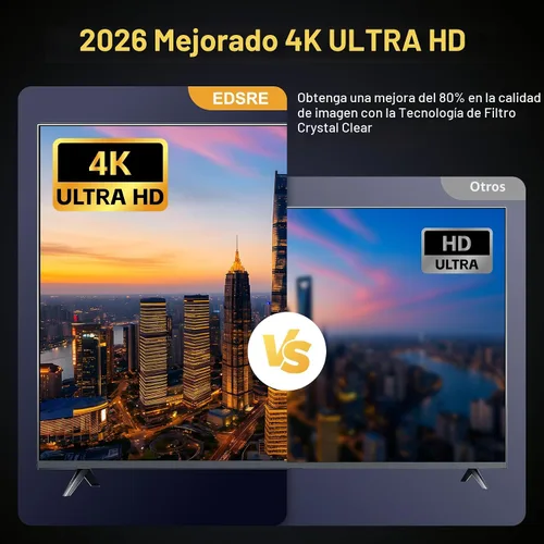 Miniatura 4 de Antena de TV 2026 para TV Digital Interior, Antena Inteligente de Largo Alcance para Canales Locales, Compatible con 4k 1080p con Amplificador