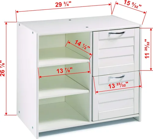 Miniatura 2 de Donco Kids LOUVER LOW 2 DR PECHO/ESTANTES BLANCO Loft