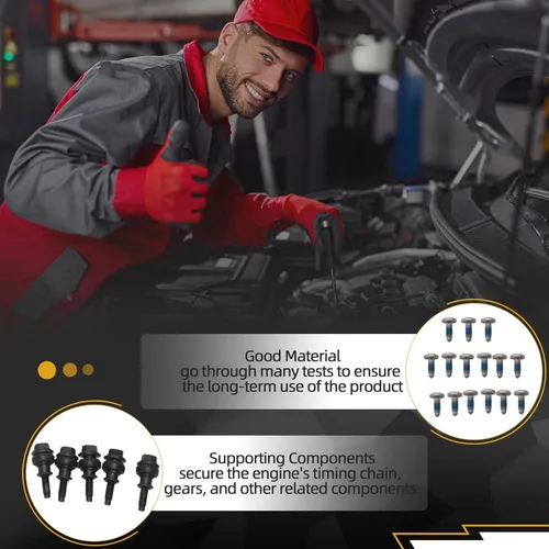 Miniatura 7 de Cubierta de cadena de distribución del motor con junta para VW Beetle/Jetta/Passat/Tiguan/Sharan/Scoricco/Golf/GTI/EOS/CC, apto para Audi