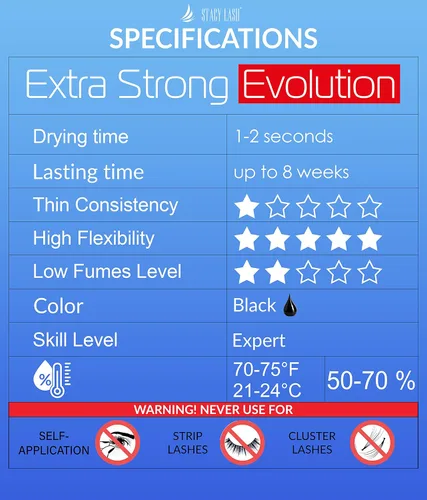 Miniatura 2 de Pegamento de extensión de pestañas extra fuerte Evolution de 0.3 fl oz y extra Bonder 0.5 fl oz y imprimación/limpiador 1.4 fl oz - Stacy