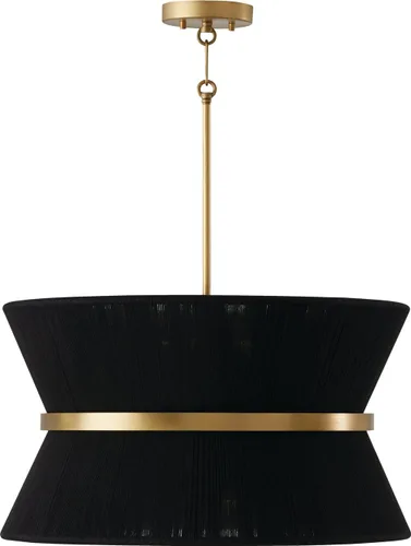 Miniatura 10 de Capital Lighting 341211NP Cecilia - Lámpara colgante cónica de cuerda natural blanqueada de transición Art Deco Luxe envuelta a mano, 1 luz de 100