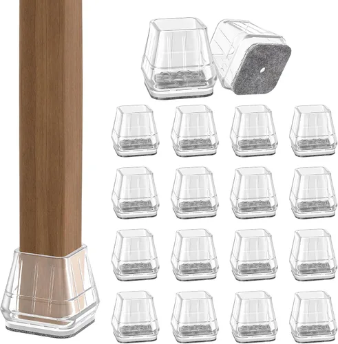 Miniatura 34 de 24 piezas de protectores de piso de silicona extra pequeños para patas de silla para pisos de madera dura, fundas engrosadas de goma para patas