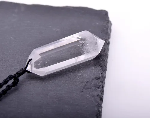 Miniatura 4 de Collar grande de cristal curativo de 2 pulgadas, colgante mineral natural con cordón ajustable