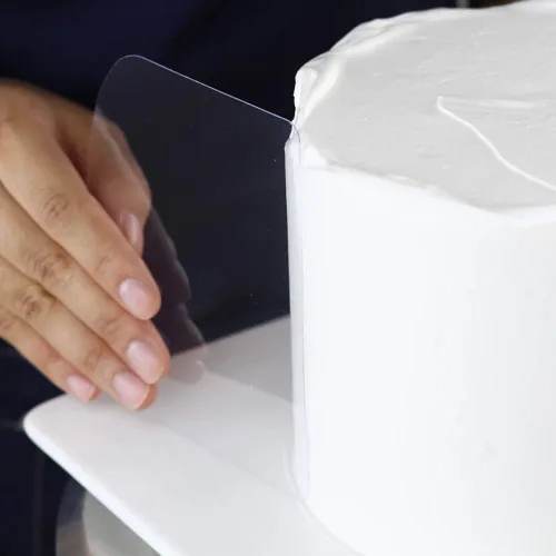 Miniatura 5 de 5 piezas de plástico flexible raspador de pasteles más suave transparente espátula raspador de crema para tartas más suave glaseado más suave