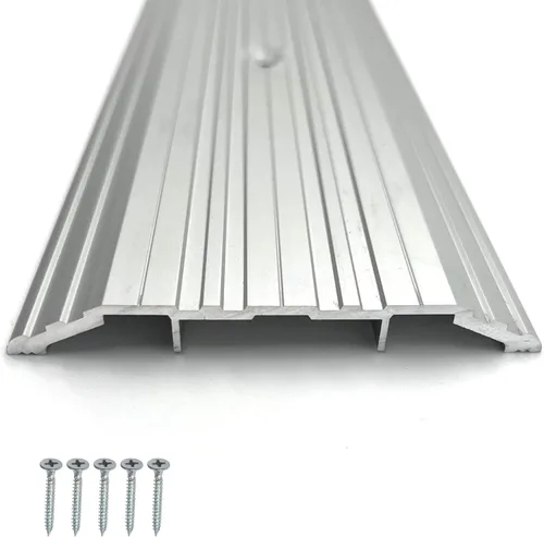 KC Hardware - Umbral de puerta de aluminio, silla de puerta, tira de transición de metal para pisos, extensión de umbral de puerta, umbrales de
