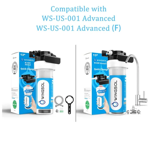 Miniatura 2 de WINGSOL Cartucho de filtro de repuesto avanzado para filtro de agua debajo del fregadero Compatible con: WS-US-001 Advanced, WS-US-001 Basic