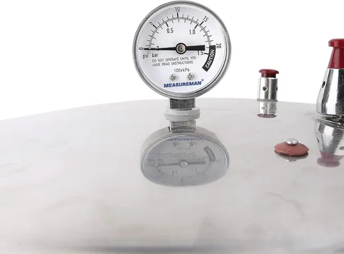 Miniatura 7 de Medidor de olla a presión de acero inoxidable MEASUREMAN, medidor para esterilizador de presión, medidor de presión de vapor, esfera de 2", montaje