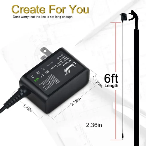 Miniatura 5 de Cargador de batería con adaptador de corriente alterna de 6 V para niños, cargador eléctrico de juguetes para Dynacraft Hello Kitty, Spiderman