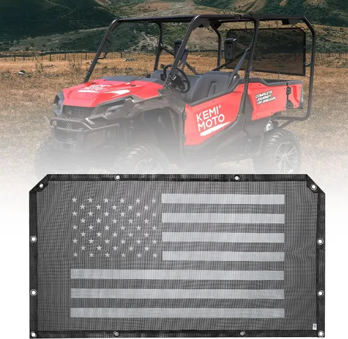 KEMIMOTO Pantalla trasera antipolvo, vista transparente desde el interior, compatible con Pioneer 1000 700 1000-5 1000-6 700-4 500 520, red suave