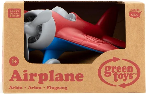 Miniatura 4 de Green Toys Avión - Libre de BPA, libre de ftalatos, avión aero rojo para mejorar el conocimiento aeronáutico de los niños. Juguetes