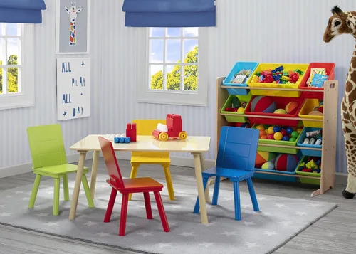 Miniatura 6 de Delta Children Organizador de almacenamiento de juguetes para niños con 12 contenedores de plástico, certificado Greenguard Gold, natural/primario