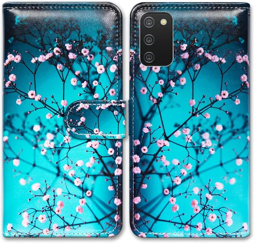 Miniatura 23 de Bcov Funda para Samsung Galaxy A02s, diseño de pájaro negro y verde con tapa para teléfono con ranura para tarjeta y soporte para Samsung Galaxy A02s