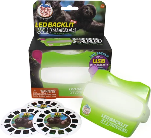 Miniatura 12 de WARM FUZZY Toys - Visor 3D retroiluminado con LED (Ártico), nuevo visor de diapositivas recargable USB-C 2025 para niños y adultos, incluye 3