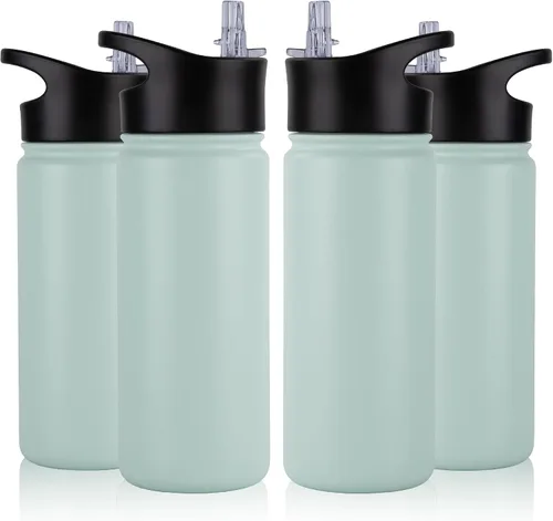 Miniatura 41 de Botella de agua aislada de 64 onzas con tapas de pajita y boquilla, jarra de agua de acero inoxidable de medio galón con mango de paracord, vacío