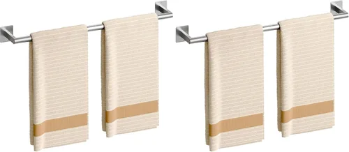 Miniatura 12 de USHOWER Toallero de níquel cepillado, toalleros de 18 pulgadas para montaje en pared de baño, soporte de toalla de acero inoxidable resistente