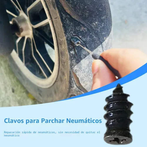 Miniatura 5 de Kit de clavos de reparación de neumáticos con 2 tamaños, tapones de reparación de neumáticos atornillados con caja y destornillador, herramientas
