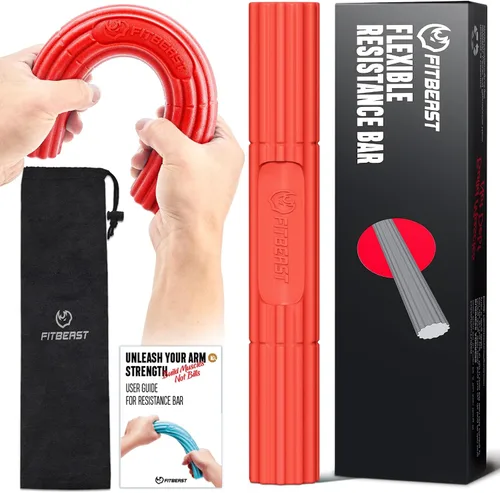 Miniatura 12 de FitBeast Barra de terapia flexible, barra de terapia de codo de tenista, ideal para aliviar el dolor de tendinitis y mejorar la fuerza de agarre