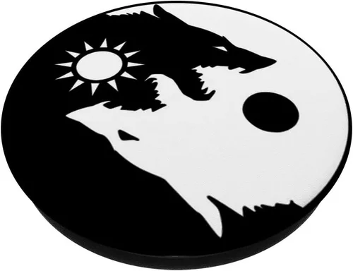 Miniatura 2 de Ying Yang Wolf, negro, Sun Moon, Yin Yang, Zen, Dog Spirit, Negro