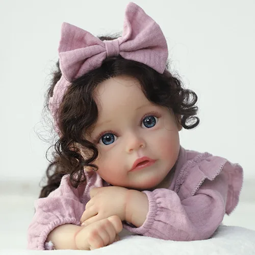 SCOM Muñecas Reborn de bebé realistas, muñeca de bebé recién nacida de 18 pulgadas, muñeca de bebé de silicona linda de la vida real con cuerpo de