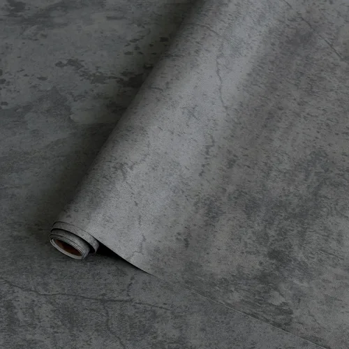 Miniatura 3 de BAYYA Papel tapiz de hormigón, papel de contacto de cemento, papel tapiz gris oscuro despegar y pegar para encimeras 15.75" x 118.11