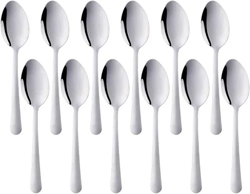 Miniatura 10 de Juego de 12 cucharas de café, mini cucharas de café, cucharas de café expreso de acero inoxidable, cucharas pequeñas para postre, té, aperitivo, 4.5