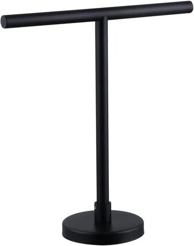 Estante de encimera negro mate de pie libre, moderno soporte para toallas de mano para baño, cocina o tocador