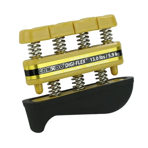 Juguete giratorio ejercitador de mano CanDo 10-0751 Digi-Flex, dedo 0.75 libras / mano 2.5 libras, bronceado-XX-iluminación, dorado (Gold: