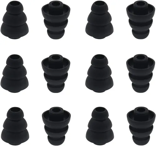6 pares de almohadillas cónicas de repuesto de triple brida para la mayoría de los auriculares intraurales (Sony Senso Powerbeats, etc.), color