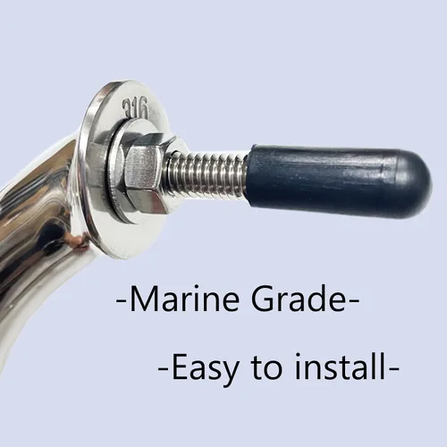Miniatura 5 de Asa de agarre de barco de 8 pulgadas, acero inoxidable 316, accesorios para barco marino para multiusos (1 unidad) (8 pulgadas)