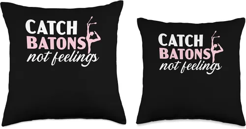 Miniatura 3 de Majorette Gymnastic Dancing Baton Twirl Catch Feelings - Almohada giratoria de Baton, 16 x 16 pulgadas, multicolor