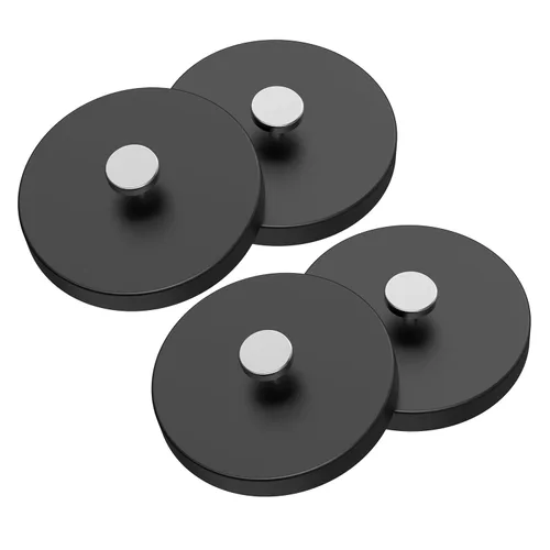 Miniatura 9 de Magnetpro 2 Piezas Imanes de Montaje Fuertes con Revestimiento de Goma Antiarañazos, Más de 120 LB de Potencia Adhesiva, Base de Ensamblaje