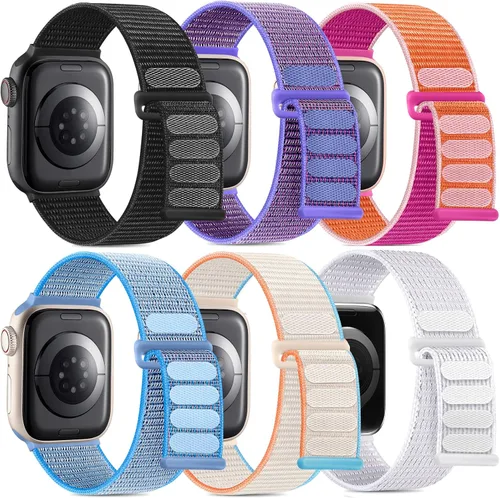 Miniatura 15 de WJK Correas elásticas de nailon compatibles con correas de Apple Watch de 1.496 in 1.575 in 1.614 in 1.654 in 1.732 in 1.772 in 1.811 in 1.929 in