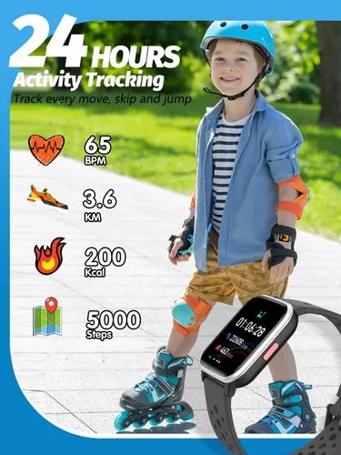 Miniatura 2 de Reloj inteligente para niños y niñas, reloj inteligente para niños, regalo para niños de 4 a 16 años con modo de sueño, 19 modos deportivos