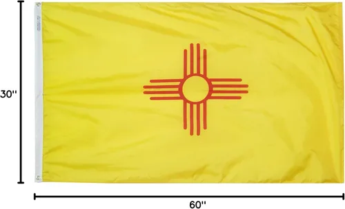 Miniatura 4 de Annin Flagmakers Bandera del estado de Nuevo México, fabricada en Estados Unidos según las especificaciones de diseño oficial del estado, 3 x 5 pies