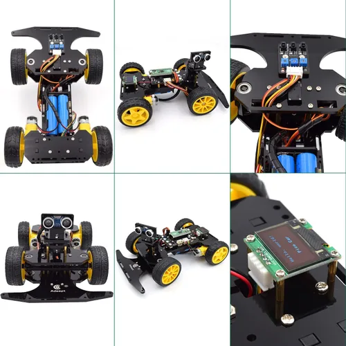 Miniatura 5 de Adeept Kit de coche inteligente compatible con Raspberry Pi Pico, seguimiento de línea, evitación de obstáculos, luz colorida, DIY STEM IR control