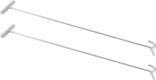 Miniatura 8 de Mytee Products Paquete de 20 extractores de pasadores de quinta rueda cromados resistentes con gancho de 34 pulgadas