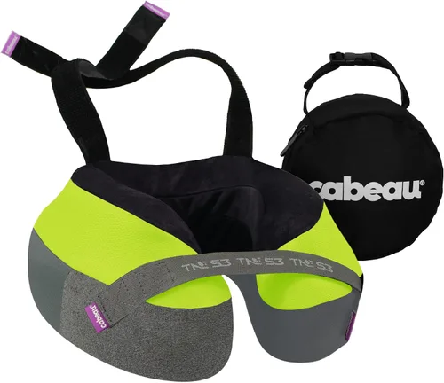 Miniatura 14 de Cabeau Almohada cervical de viaje para aviones – The Neck's Evolution, TNE S3 – Diseño de espuma viscoelástica de apoyo para vuelos de larga