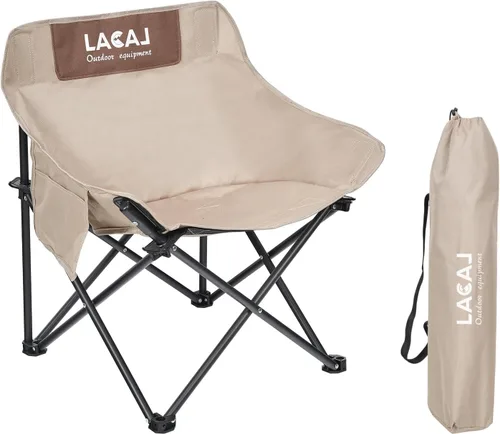 Miniatura 10 de G2 GO2GETHER Silla de camping portátil, silla plegable al aire libre, silla de mochilero de tela Oxford con marco de aluminio, soporte de 264