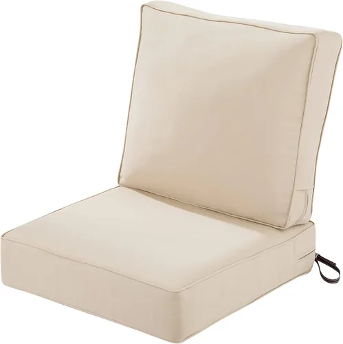 Miniatura 15 de Classic Accessories Montlake® FadeSafe® - Juego de cojines para sillas de patio, 23 x 45 pulgadas, color beige antiguo