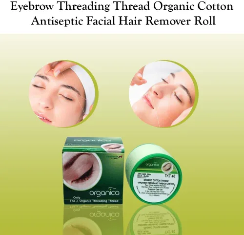 Miniatura 3 de ORGANICA Hilo para depilación de cara y cejas orgánico x 1 carrete de hilo para cejas maquillaje facial dermaplaning herramienta de depilación
