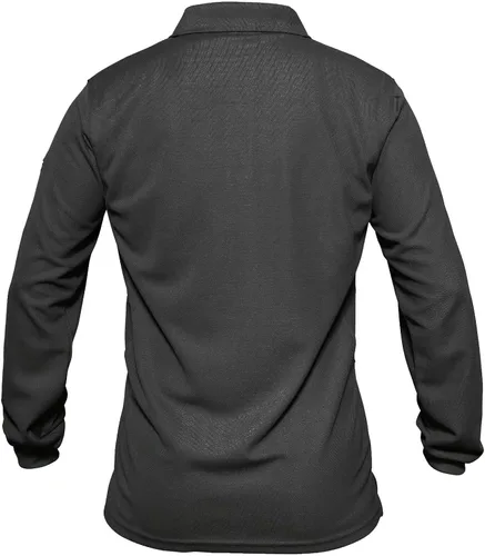 Miniatura 2 de MAGCOMSEN Camisas polo para hombre, 3 botones, secado rápido, manga larga, tácticas, camisa de golf